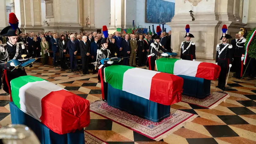 I funerali di Stato a Padova dei tre carabinieri deceduti nell'esplosione di Castel D'Azzano