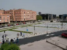 Piazza Savelli nella zona di Padova Uno è il primo esempio di area depavimentata