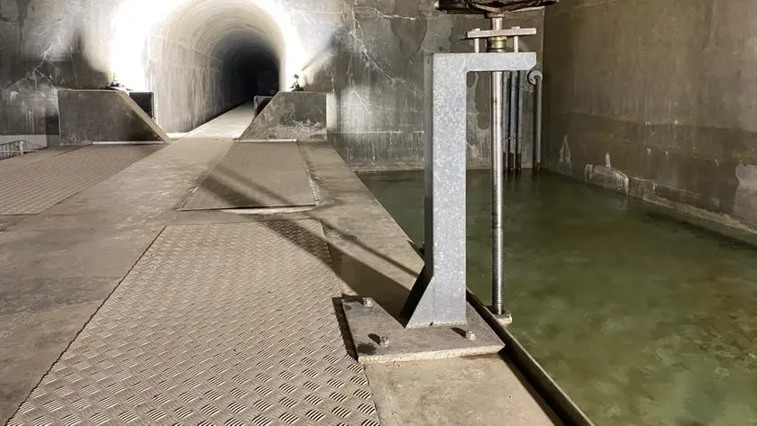 Una vasca di raccolta acque