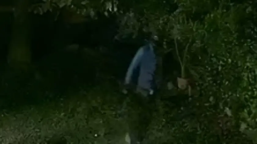 Uno dei ladri ripreso da una videocamera di sorveglianza