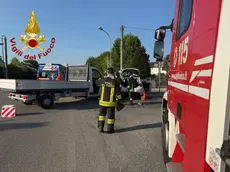 L'intervento dei vigili del fuoco a Borgoricco
