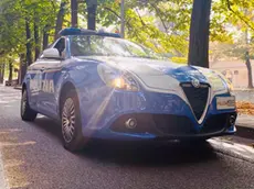 La polizia al parco in via Romana Aponense a Padova