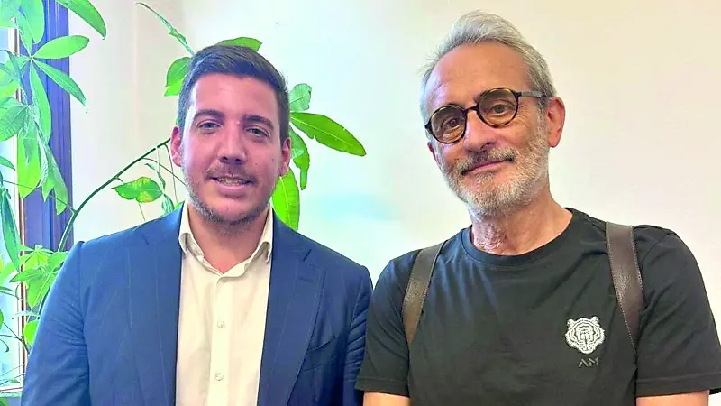 Il consigliere regionale dell’Udc Eric Pasqualon insieme a Diego Silvestri dell’associazione Coscioni