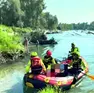 Un intervento dei vigili del fuoco lungo il Brenta