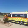Ambulanza ed elisoccorso intervenuti sulla spiaggia di Bibione