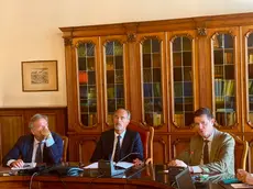 Da sinistra l'assessore Gerosa, il prefetto Roccoberton e il dg di Belluno Di Falco