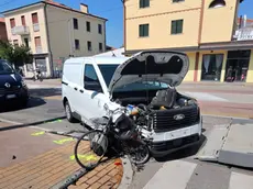 Il furgone coinvolto nell'incidente