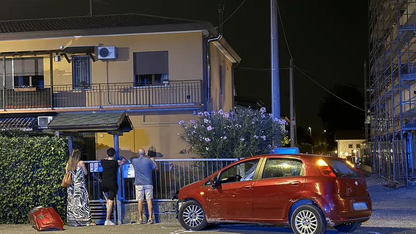 L'auto dopo l'incidente