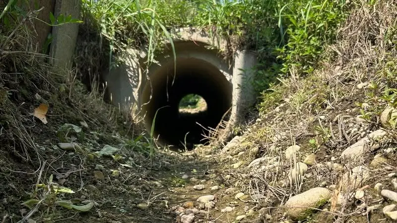 Uno dei canali dell’irrigazione completamente a secco nell’Alta Padovana