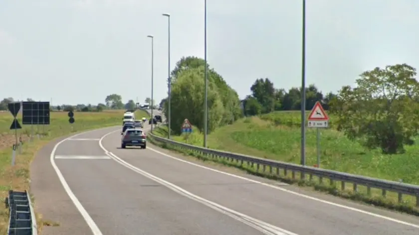 Noventa, una vista della bretella verso San Donà
