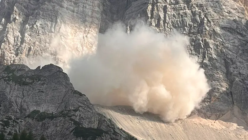 La frana sul monte Pelmo