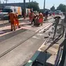 Lavori in corso nel piazzale della stazione