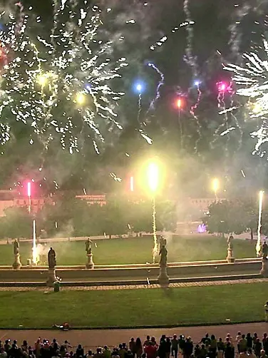 I tradizionali fuochi di Ferragosto in Prato della Valle a Padova