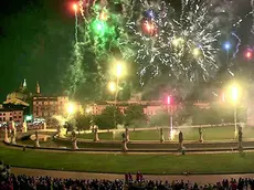I tradizionali fuochi di Ferragosto in Prato della Valle a Padova