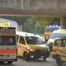 L’arrivo dei soccorsi a Cavazzo Carnico in una immagine concessa da Telefriuli