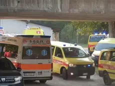 L’arrivo dei soccorsi a Cavazzo Carnico in una immagine concessa da Telefriuli