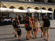 Turisti nel centro storico di Padova