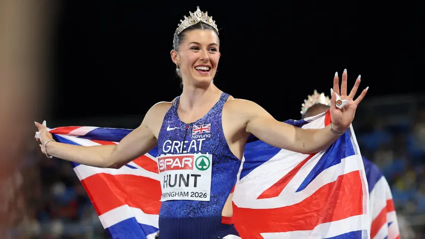 L'atleta britannica Amy Hunt