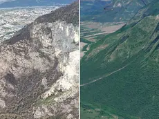 L’Amariana com’è oggi e, a sinistra, com’era nel 2025, in un’immagine satellitare da Google Earth
