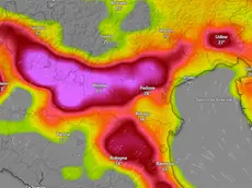 Previsioni Meteo: temporali. Fonte Windy