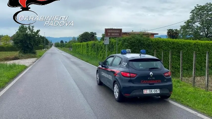 Sul posto i carabinieri di Carmignano di Brenta