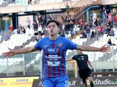 Luca Moro con la maglia del Catania