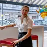 La soccorritrice NadiaStarchenko, barista al Goppion di Monfalcone (foto Katia Bonaventura)