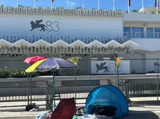 Il primo accampamento alla Mostra del Cinema