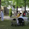 Il giardino di una casa di riposo padovana