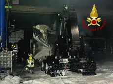 L'intervento dei pompieri alla Isoli spa di Fontaniva