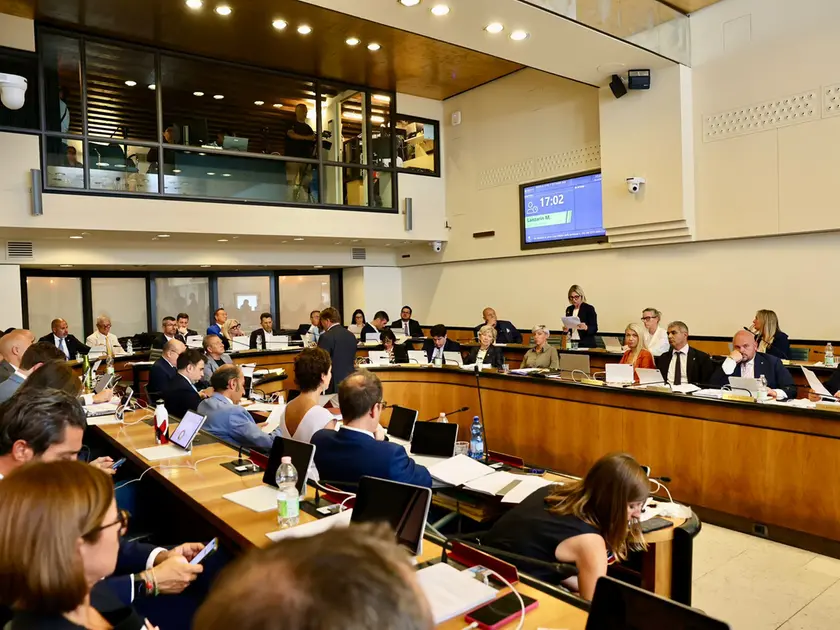 L'aula del Consiglio regionale durante la discussione della legge sul fine vita (foto Marta Buso/Interpress)