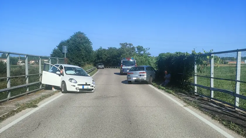 Le due auto coinvolte nell'incidente
