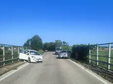 Le due auto coinvolte nell'incidente