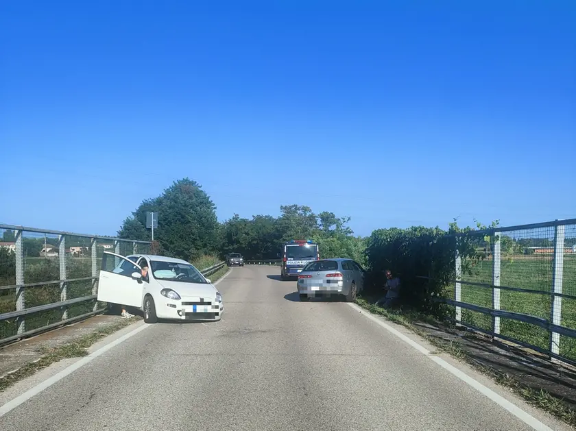 Le due auto coinvolte nell'incidente