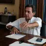 Il sindaco Giordani durante l'intervista