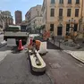 Il cordolo installato e poi subito rimosso