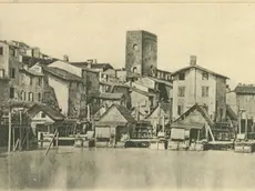 I mulini a ponte Molino in una immagine storica