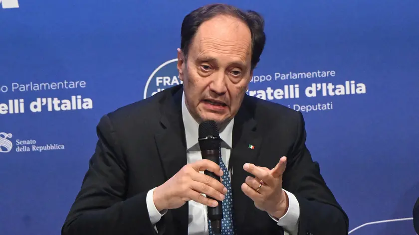 Luca Ciriani, 59 anni,ministro per i Rapporti con il Parlamento (foto Agf)