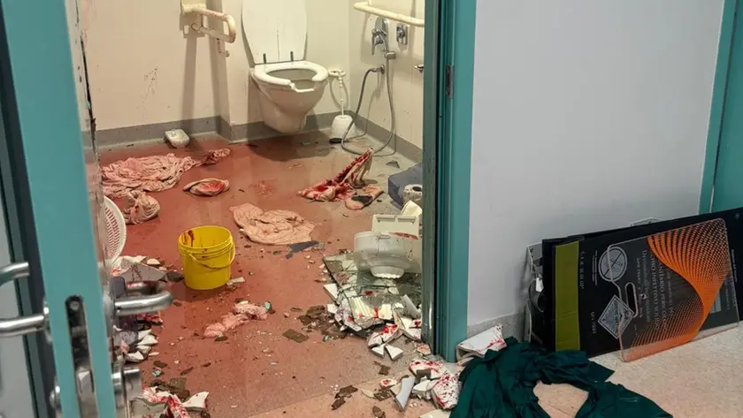 I danni all'interno del Pronto soccorso