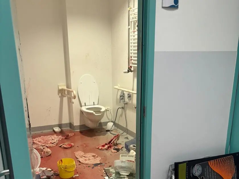 I danni all'interno del Pronto soccorso