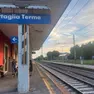 La stazione dei treni di Battaglia Terme