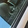 Il vetro colpito da un proiettile