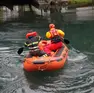 Ricerche dei pompieri lungo il fiume (foto d'archivio)