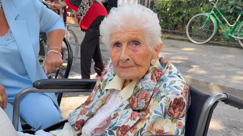 Romola Golfetto, 106 anni (Foto Bianchi)