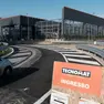 Il cantiere per la costruzione del capannone di Tecnomat