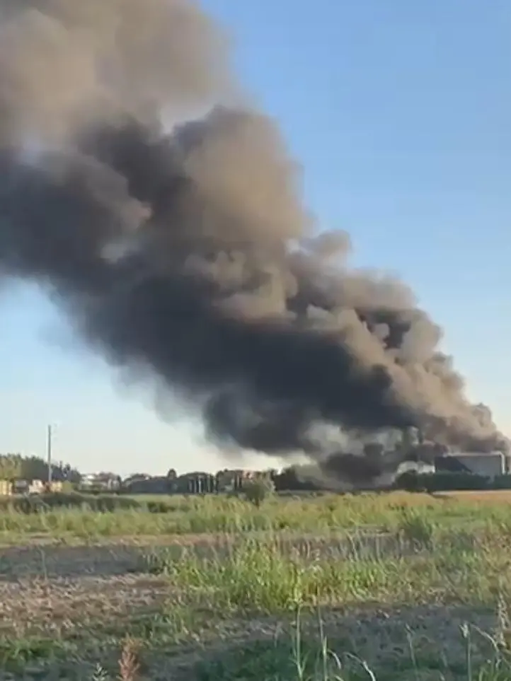L'incendio a Solesino