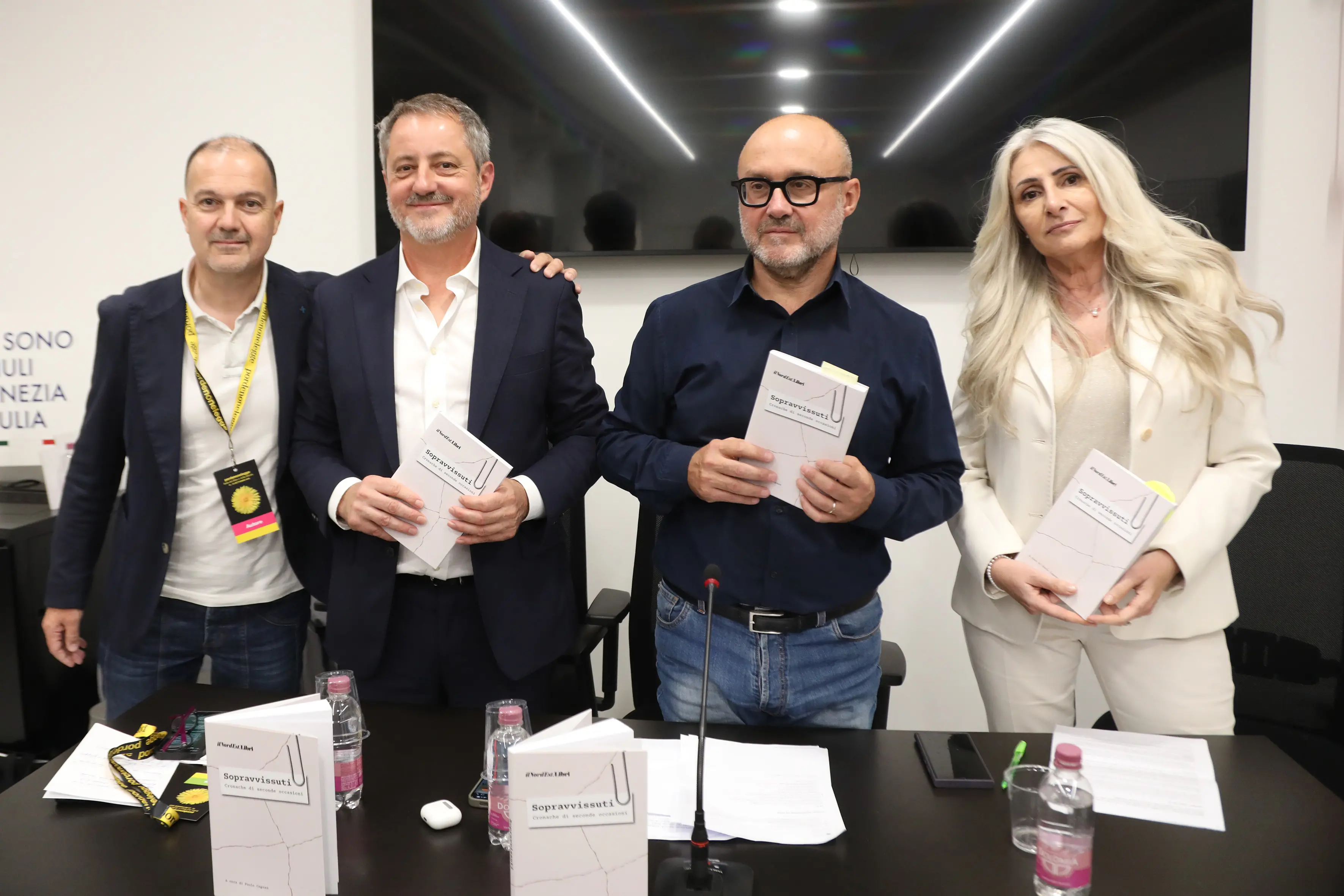La presentazione a PordenoneLegge: da sinistra Bacci, Lisetto, Cagnan e Ceschia