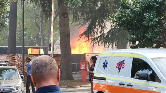 L'incendio allo Iov di Padova