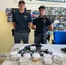 Parte della droga sequestrata