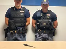 Il coltello sequestrato